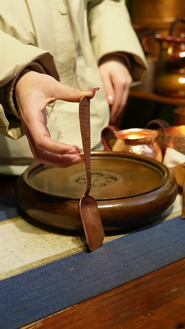【闪购商品】纯紫铜取茶勺(冲之雅器)