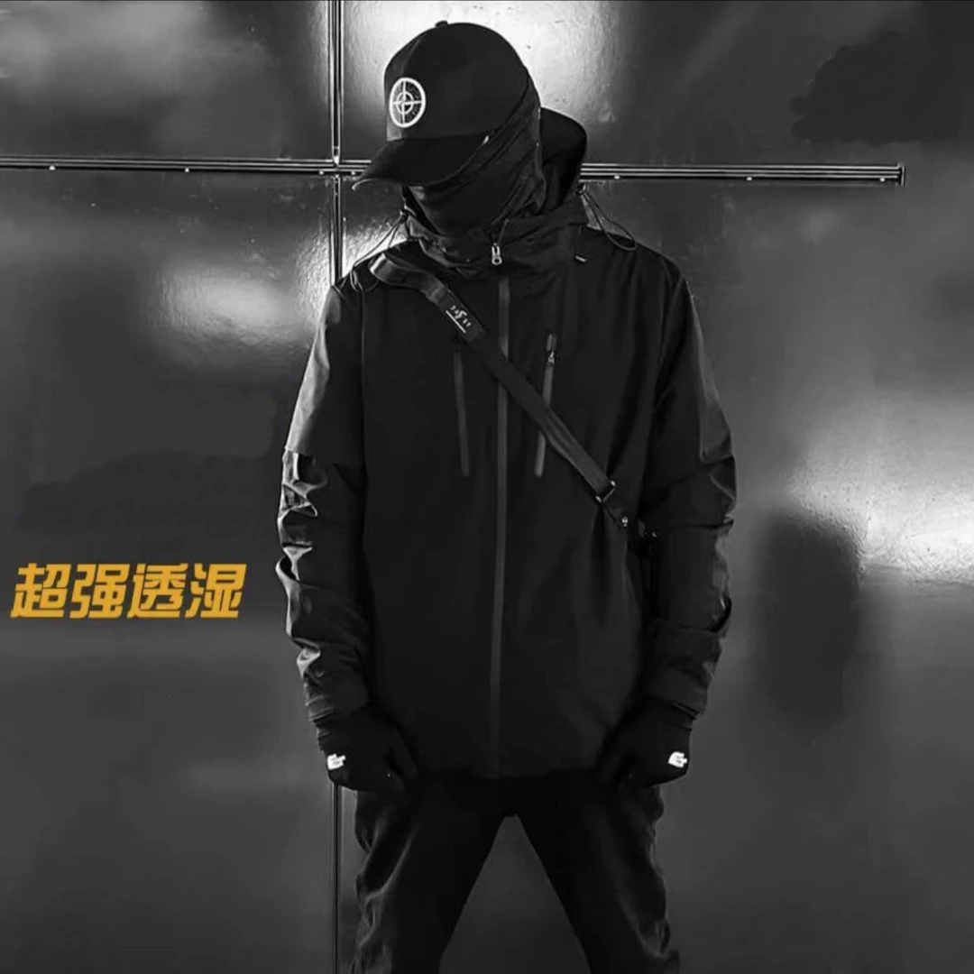 2025春季新款户外冲锋衣连帽夹克外套运动百搭时尚版