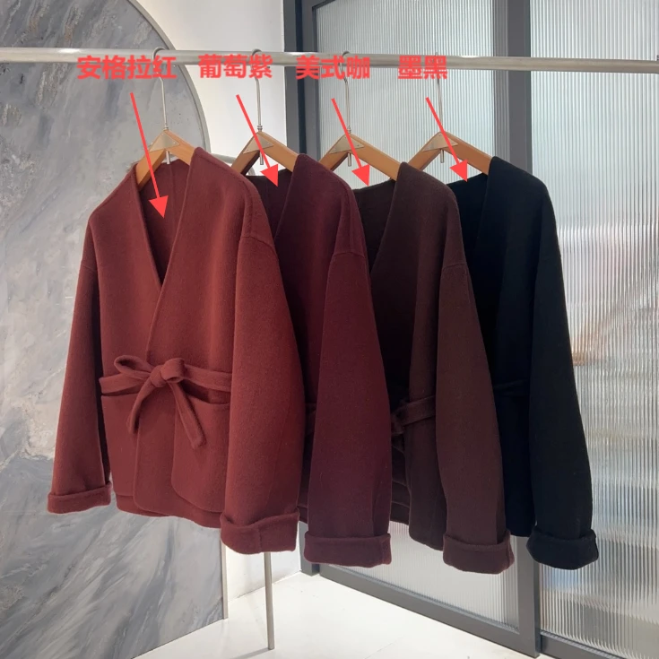 【小辣椒专属】秋冬时尚气质外套大风新款羊大衣A8821