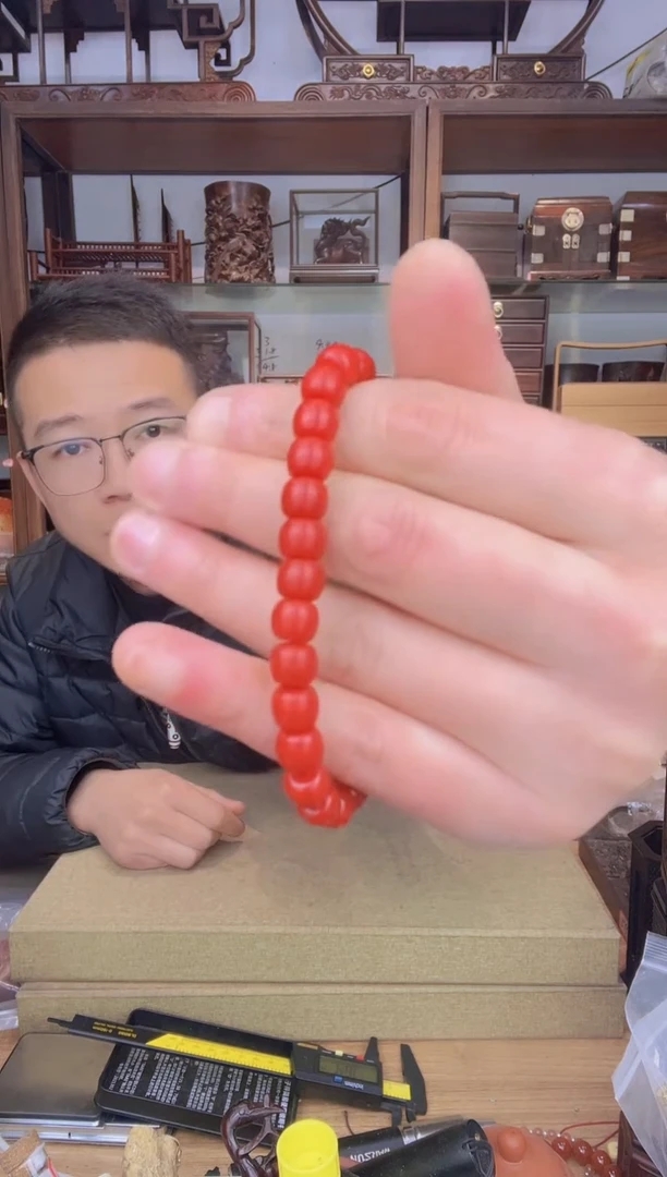 【闪购商品】乌木类书架681红7*8老型单圈手串