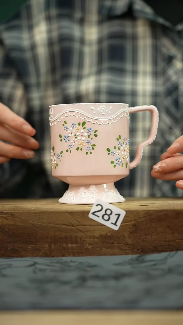 【闪购商品】瓷片新品！设计师款手绘/咖啡杯 喜喜