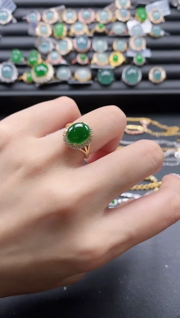 【闪购商品】翡翠戒指银S925镶嵌51151