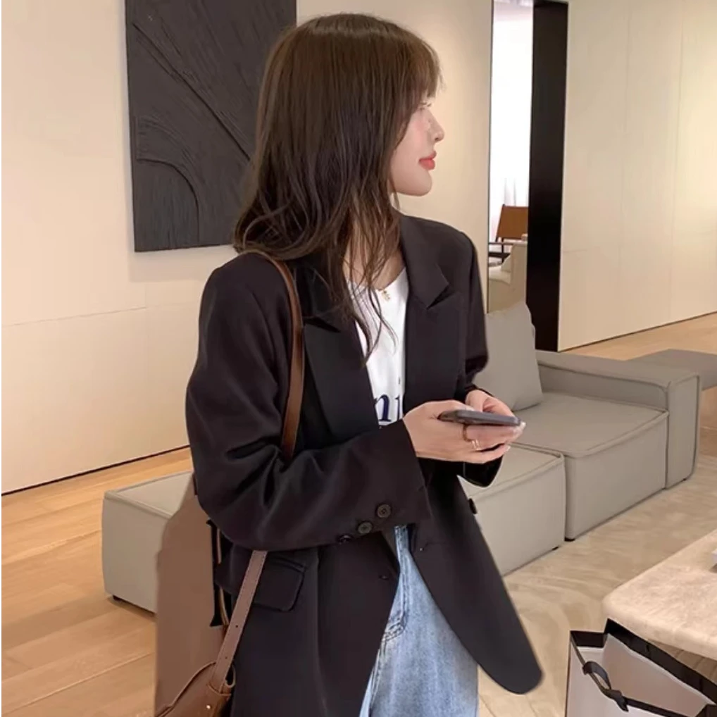 【青倾家】春季设计师款宽松韩版高级感西装外套