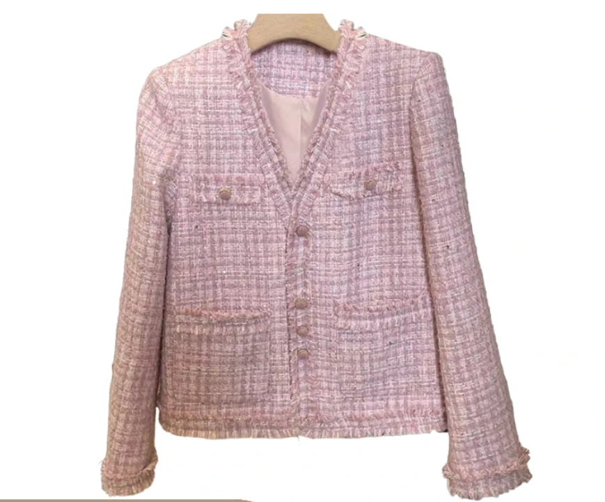 【橙蜜客】气质小香风短款外套时尚秋季外衣 623167