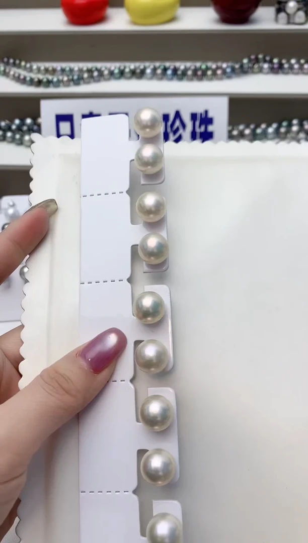 银S925镶嵌耳饰淡水珍珠A5商品多样性发其一