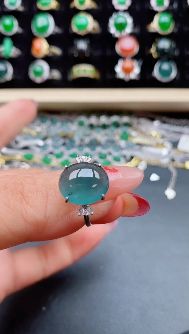【闪购商品】翡翠戒指银S925镶嵌321321