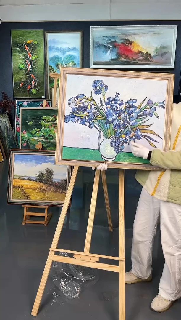 【闪购商品】油画17号 50*60 鸢尾花-手绘油画