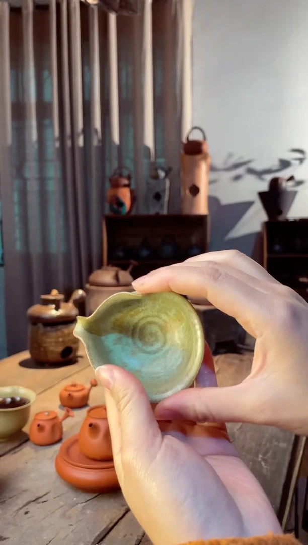 【闪购商品】壶草木灰粉影葫芦公道杯60cc浅绿