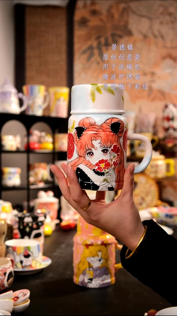 摆件陶旺的可以陶瓷手工手绘设计师款