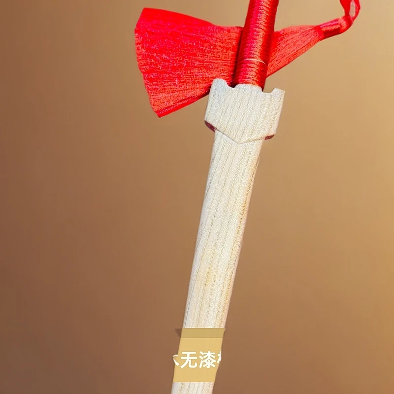 原木无漆桃木剑红色挂绳正宗泰山桃木雕刻手把件挂件