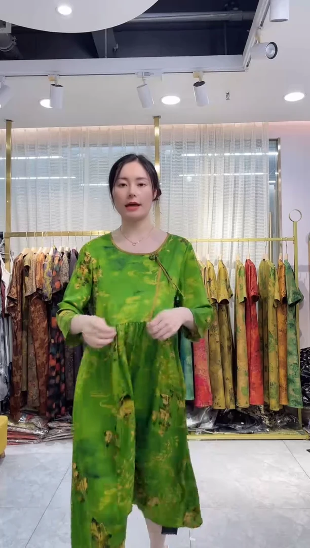 9382#桑蚕丝连衣裙