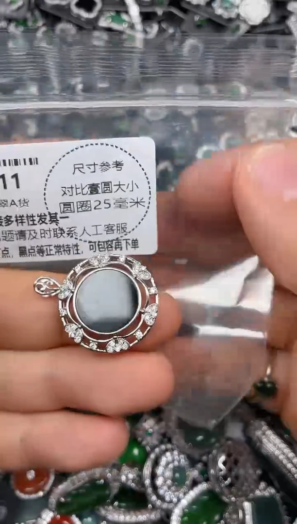 颈饰未镶嵌翡翠F411吊坠