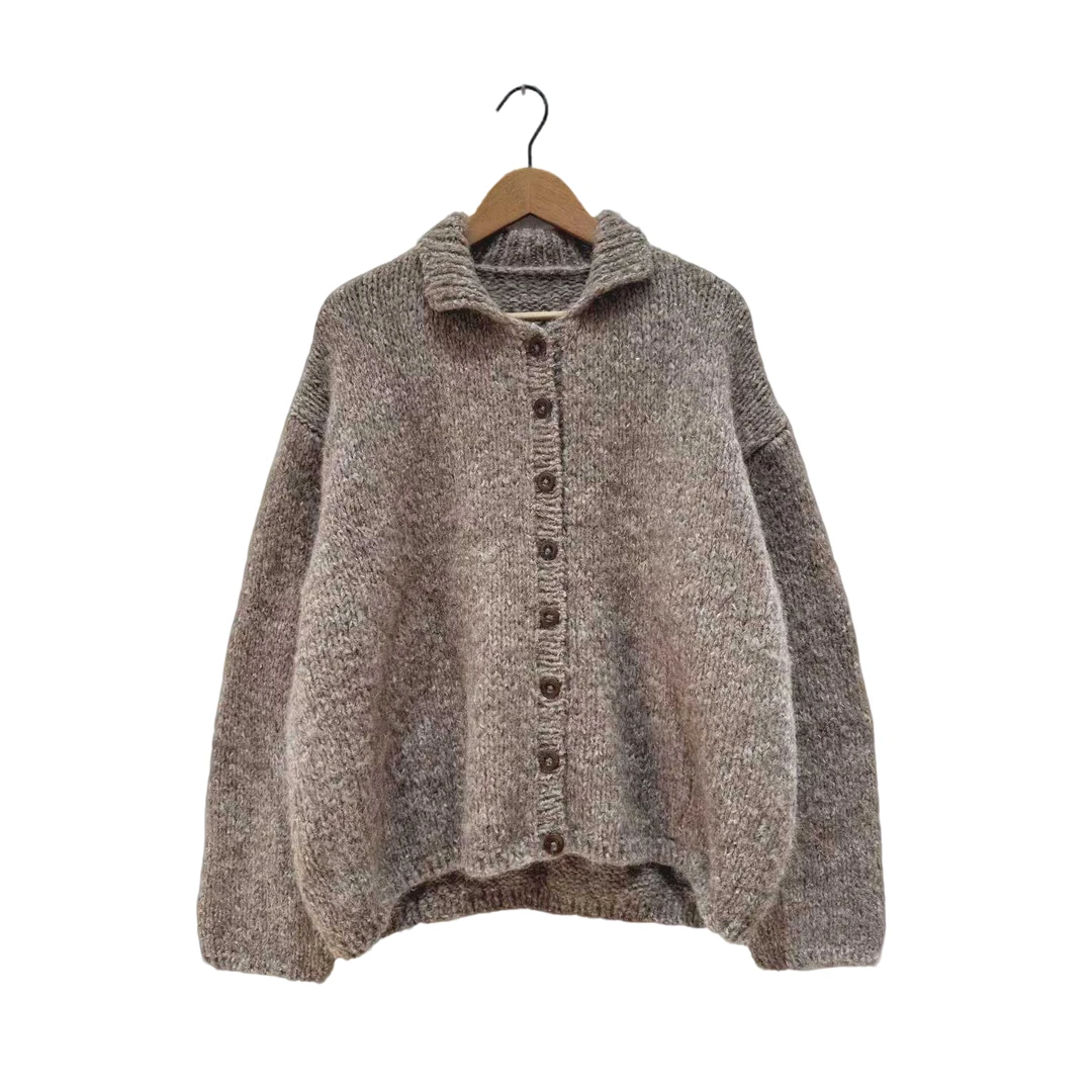 左岸迷香 针织开衫 Z25FW7031 小众文艺气质百搭休闲舒适慵懒复古