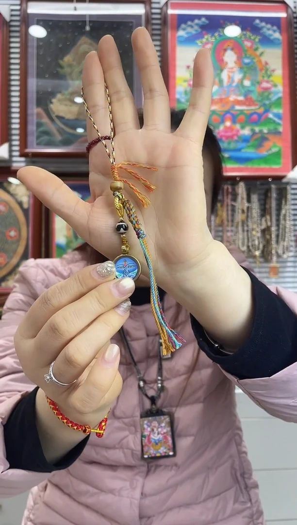 手链纯手绘唐卡（非质量问题不退不换）1.5大势至手机挂