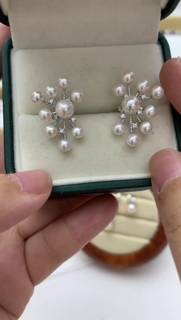 未镶嵌耳饰淡水珍珠e2