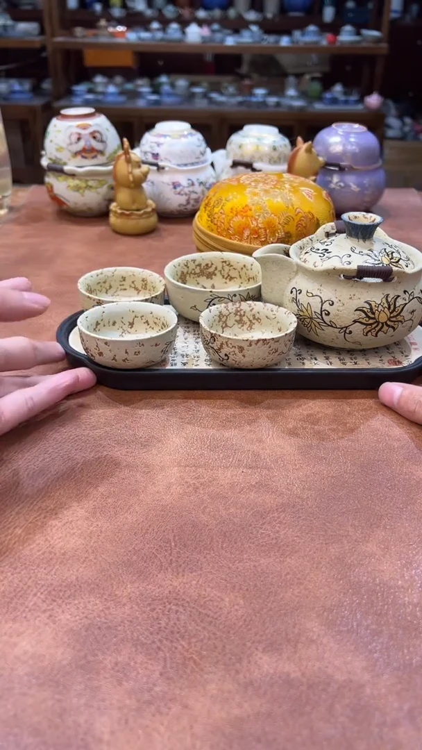 真的很便宜会开片的旅行茶具