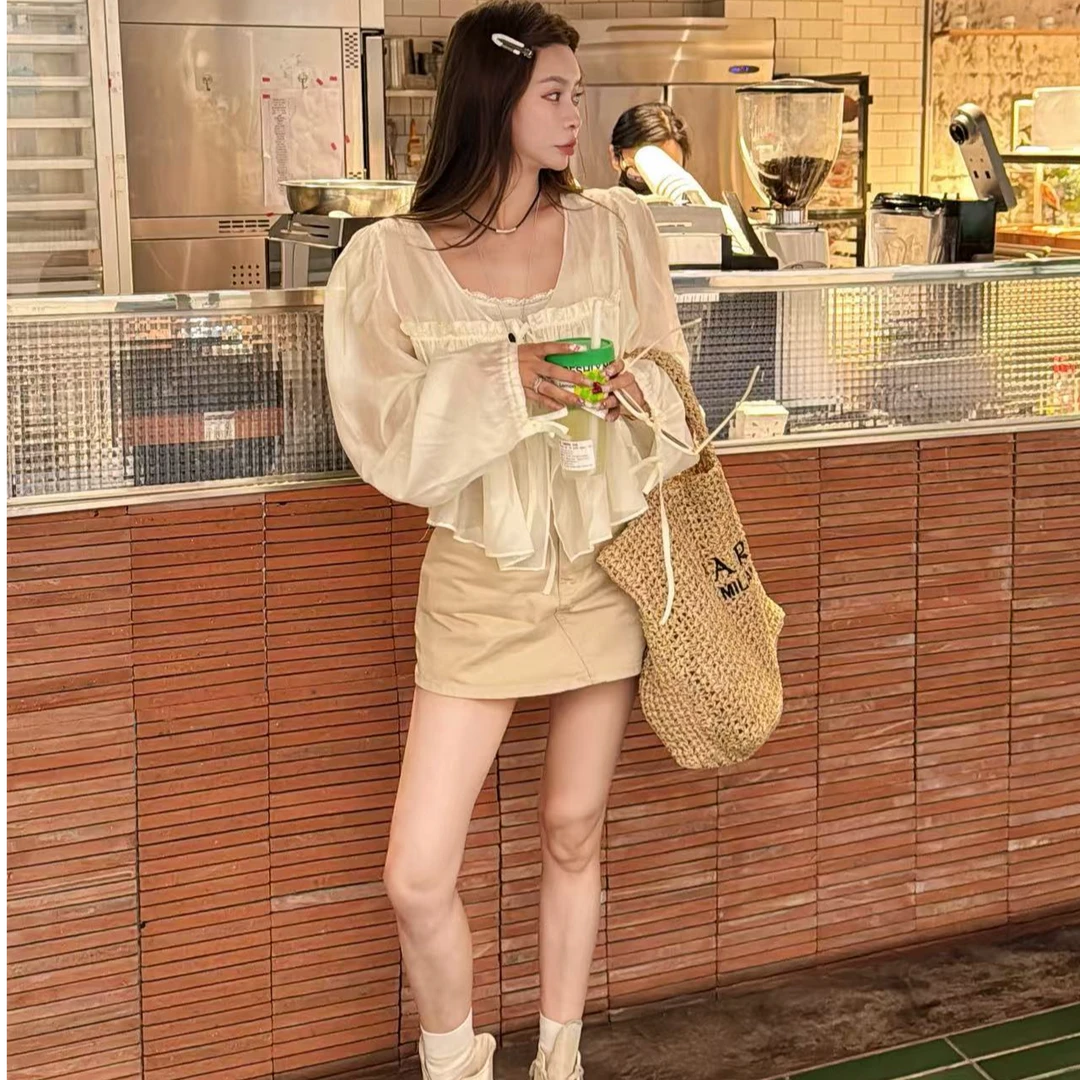 【YKL】香榭琉光 杏纯欲蕾丝吊带