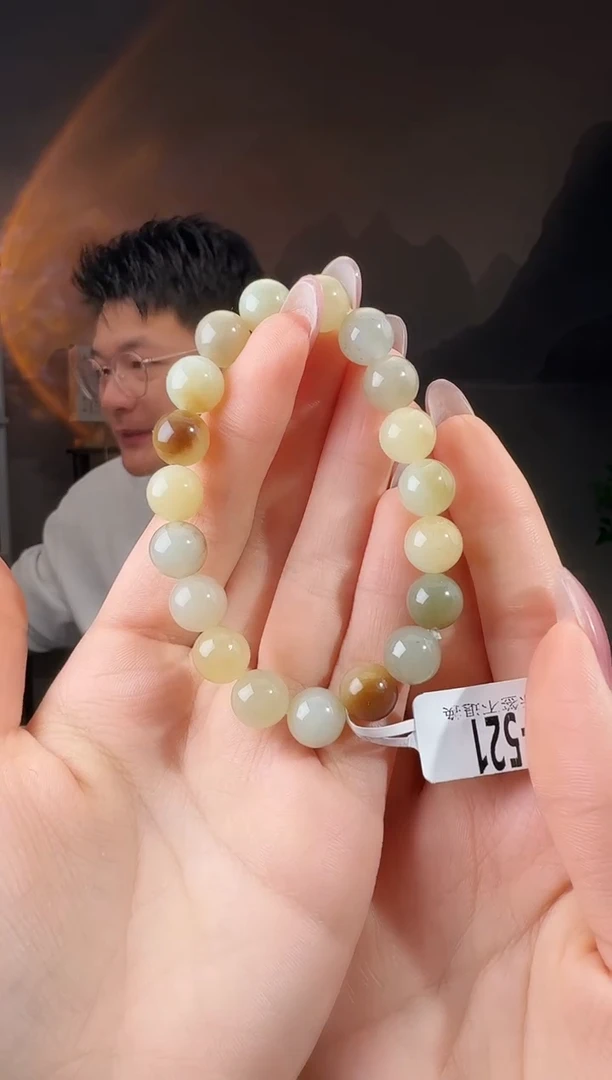 未镶嵌手链和田玉手串卡10