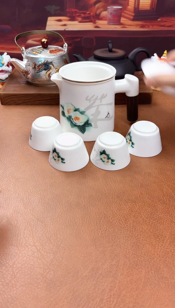 陶瓷茶具摆件旅行套组