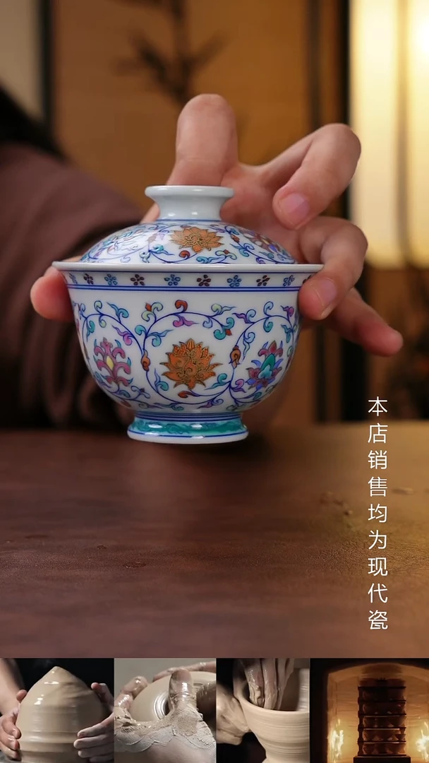 摆件景德镇全手工手绘