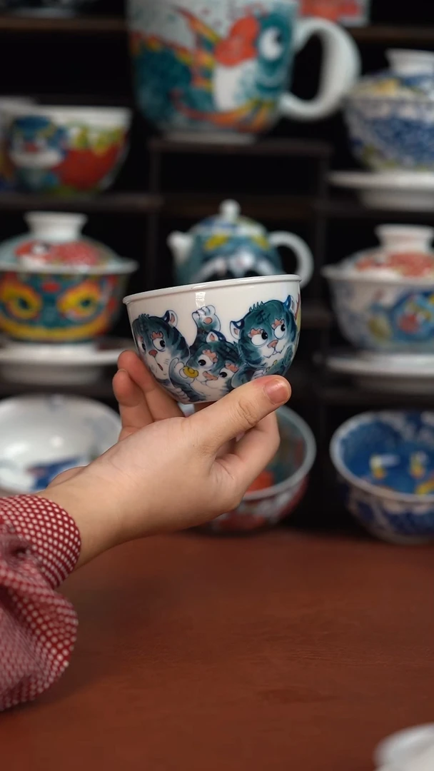 昨明五虎纳福水缸杯（宠粉福利）