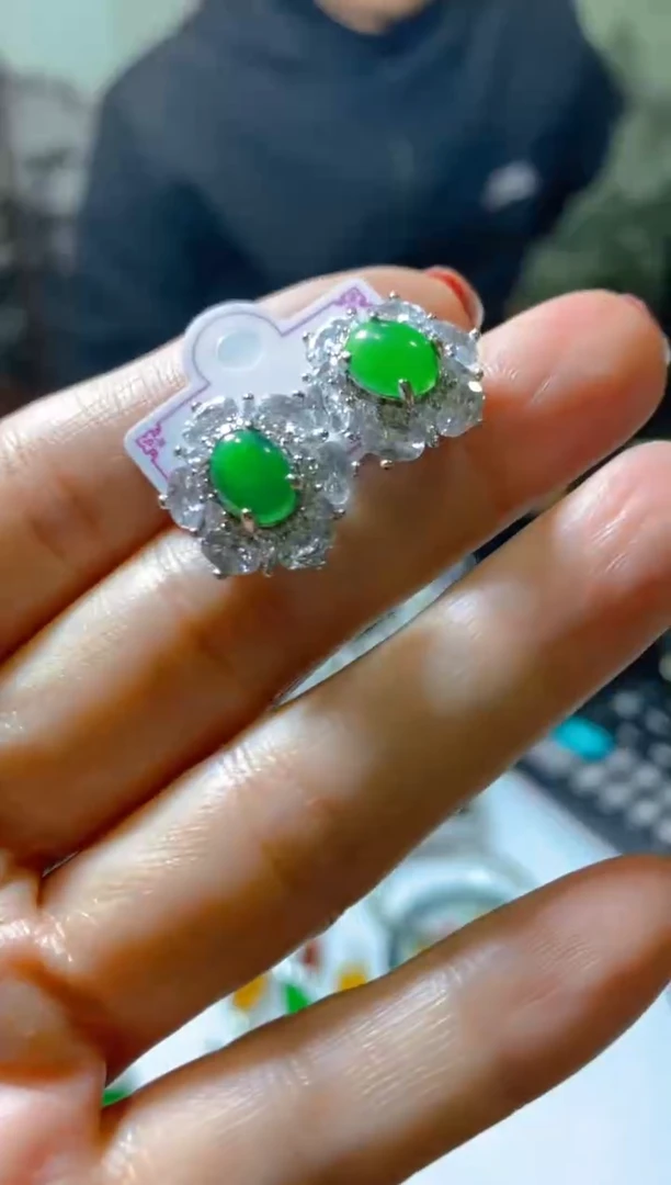 未镶嵌翡翠耳饰天然a货翡翠 多样性发货 假一罚四