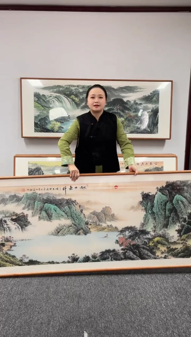 【闪购商品】国画旭日东升210*80刘海斌绘画作品