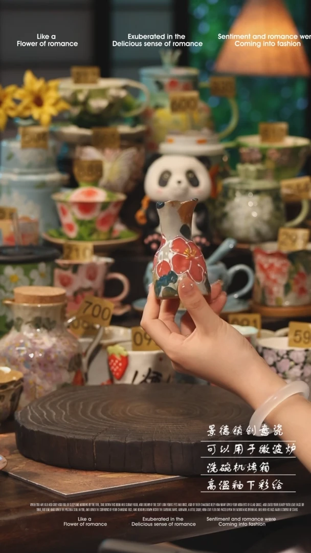 陶瓷景德镇高温釉下彩手工手绘款式