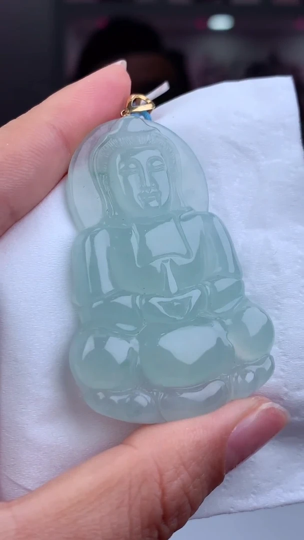 【闪购商品】定制翡翠18K金镶嵌天然A货翡翠（拍一发一)