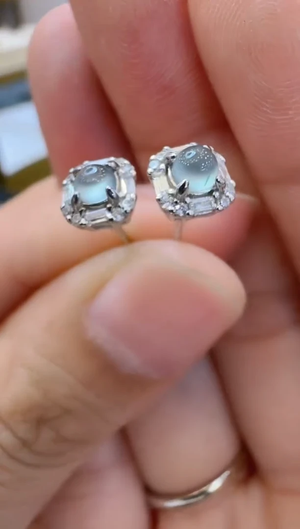 翡翠银S925镶嵌耳饰多样性团购发一件