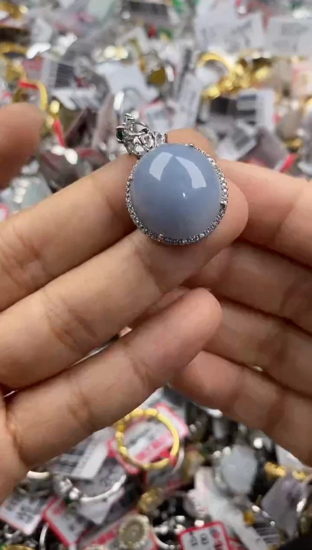 银S925镶嵌戒指翡翠111              8