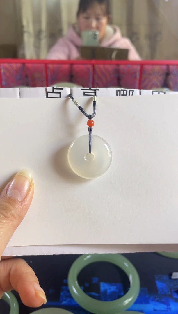 未镶嵌颈饰玛瑙/玉髓玛瑙玉髓平安扣