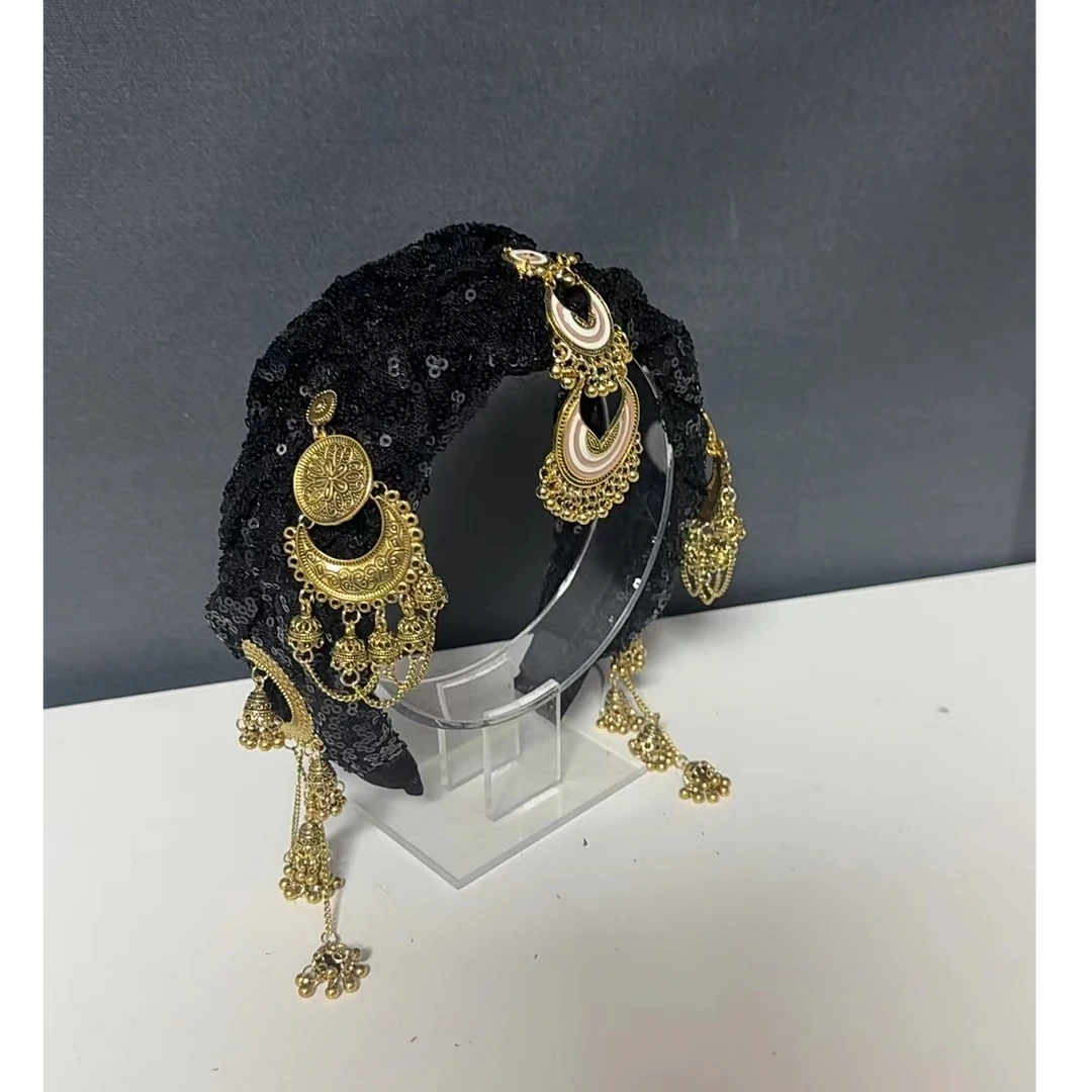 津玲【6703】复古国风发箍高定系列修饰额头异域风情流苏个性发饰