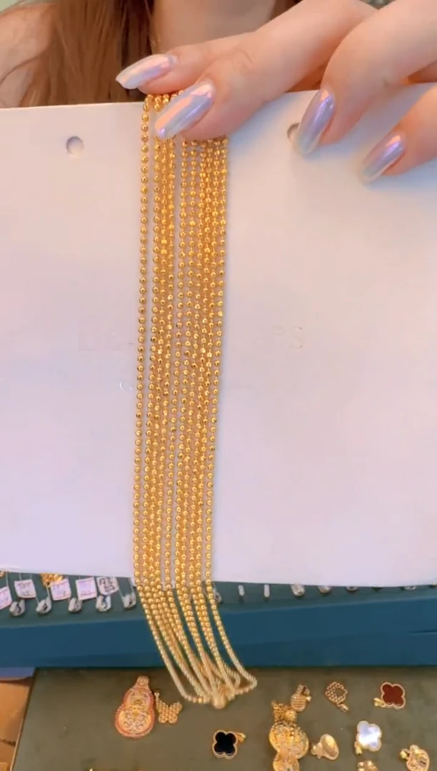 45cm固定不可调节切面珠珠链4.18g（多样性发货）