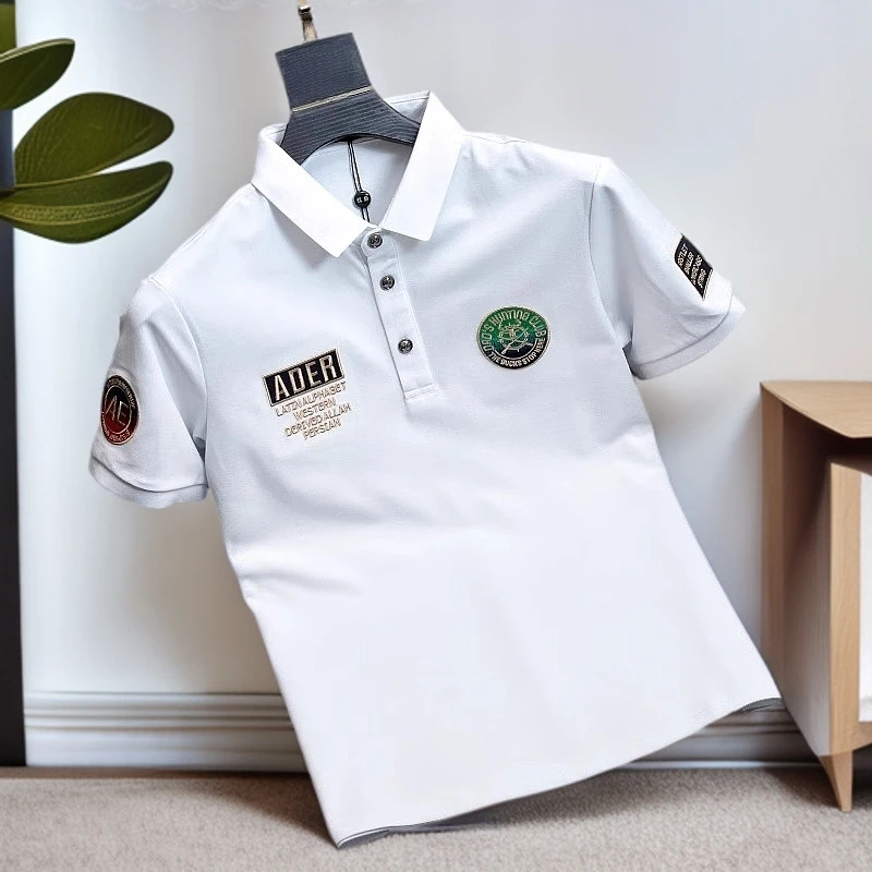 WINEYOTESU潮牌青年带领T恤短袖夏季新款帅气男装潮流刺绣POLO衫