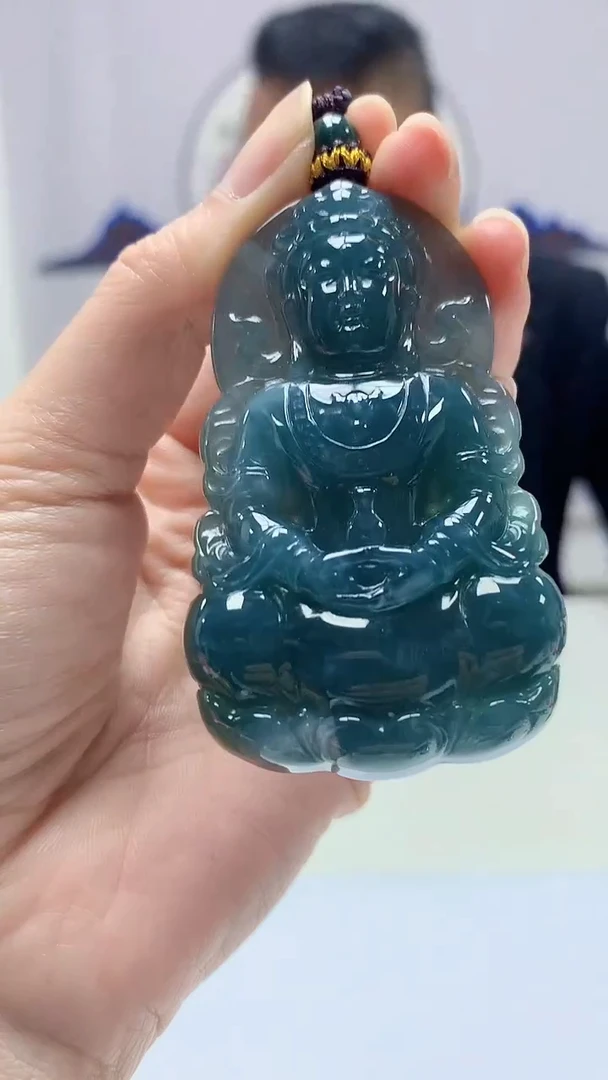 【闪购商品】定制翡翠未镶嵌4969zm-毛货挂件观音115