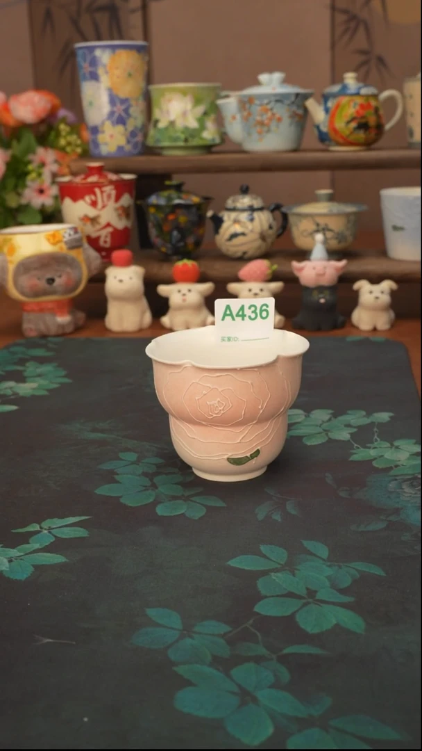 壹心 仙女粉玫瑰手握杯436