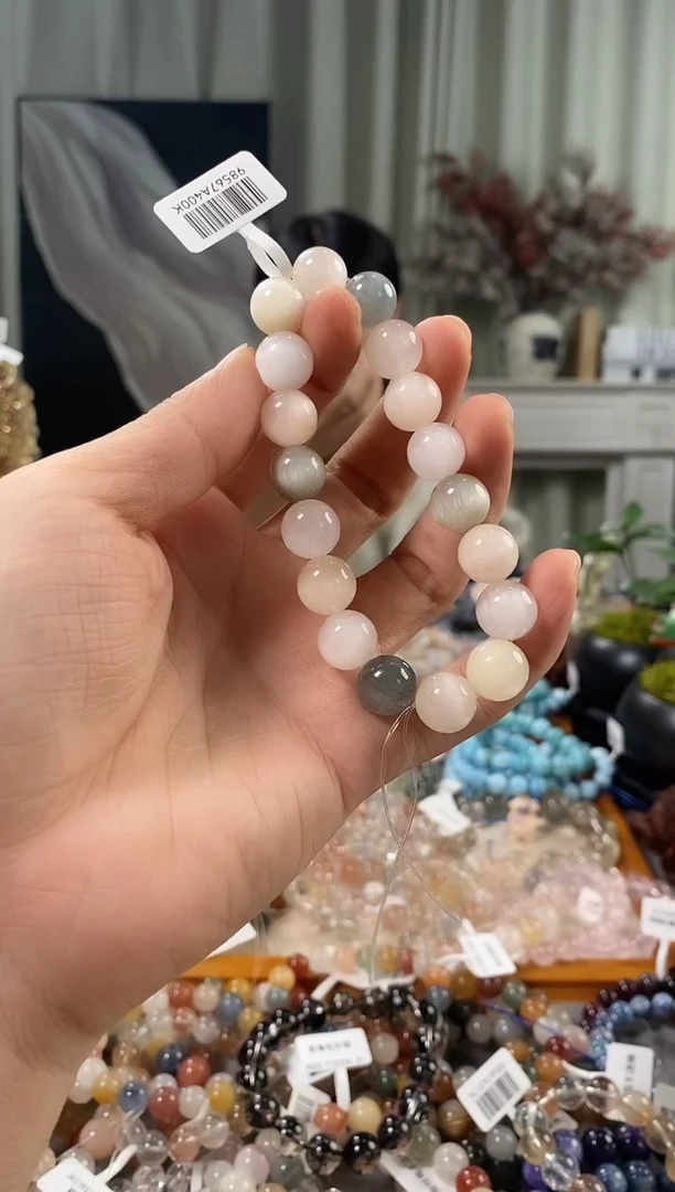 未镶嵌手链水晶彩兔毛