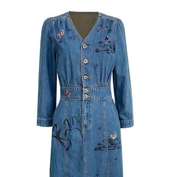 【黄蓉推荐】BR01135361牛仔连衣裙