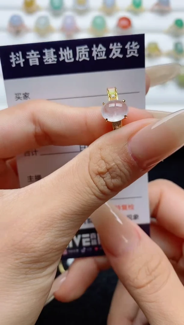 翡翠戒指银S925镶嵌.