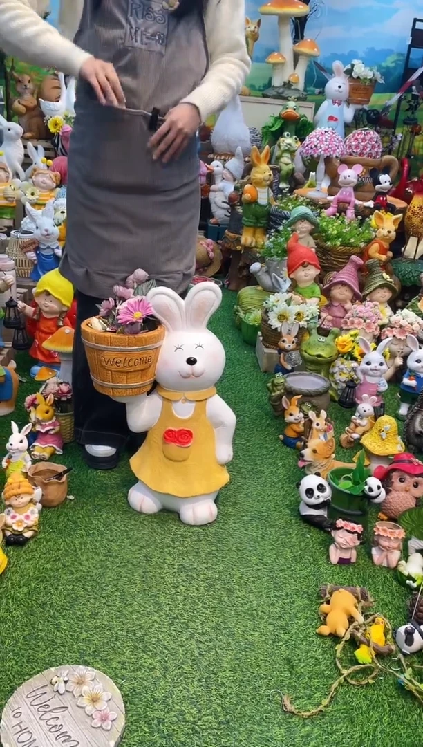 【闪购商品】红陶兔子花盆