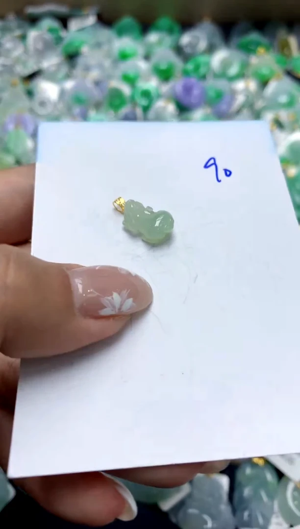 【闪购商品】翡翠颈饰18K金镶嵌1111111111111111111