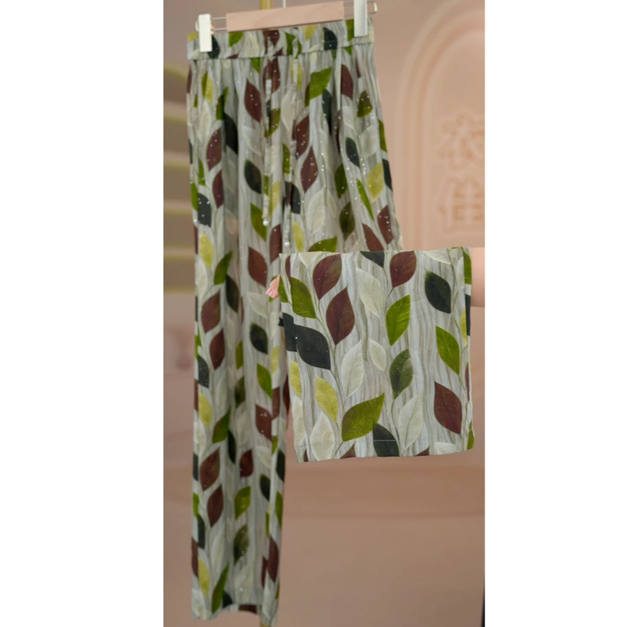 Y1293新款夏季薄款时尚休闲阔腿裤女