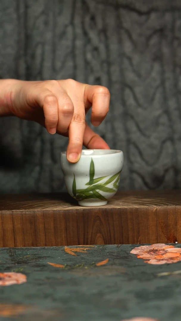 杯釉下彩手工手绘同款陶器