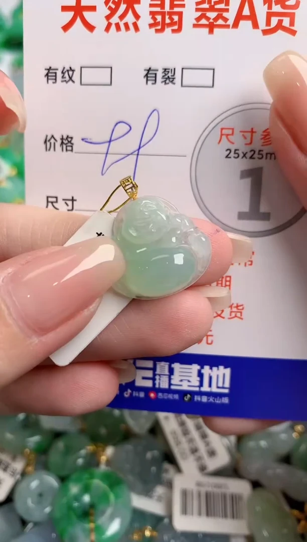 翡翠18K金镶嵌颈饰24000462