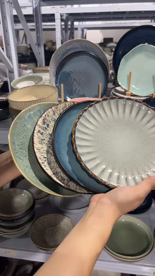 陶瓷外贸尾货瑕疵满20包邮X4 小盘组合