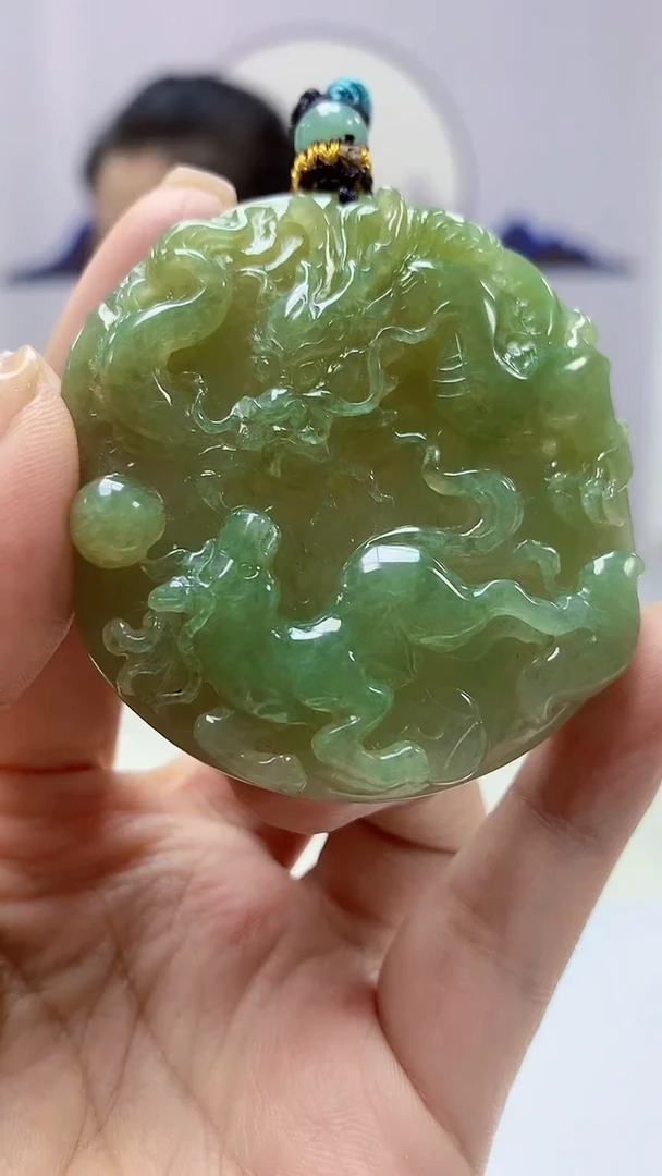 【闪购商品】定制翡翠未镶嵌4902ms-毛货167龙牌