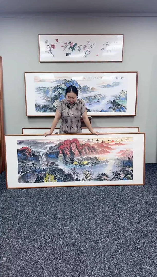 国画江山如此多娇210*80卢永胜老师