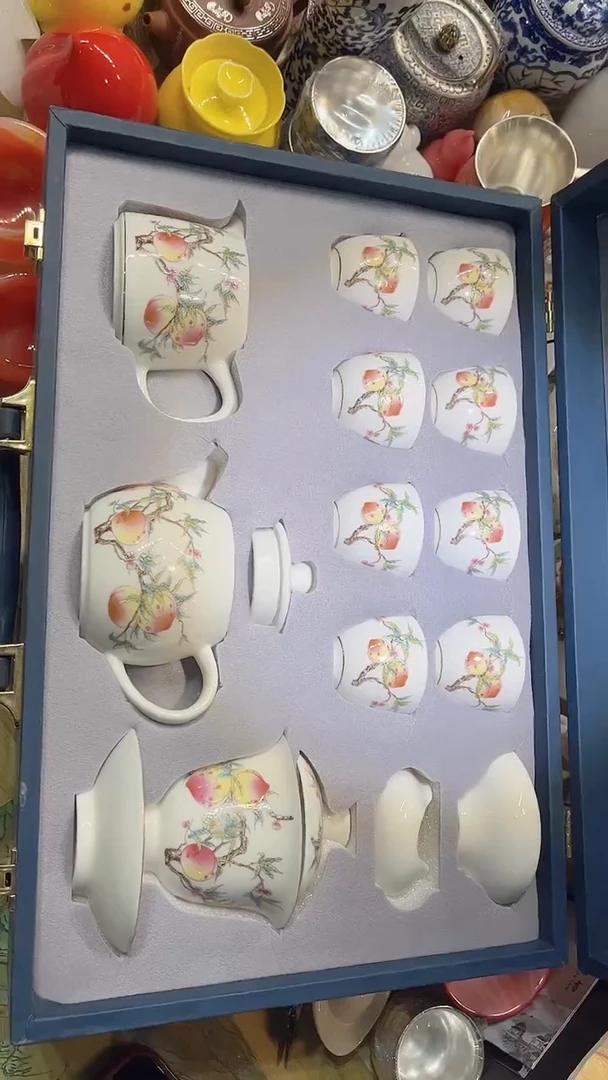 瓷片德艺茶器直播间@@桃 套装