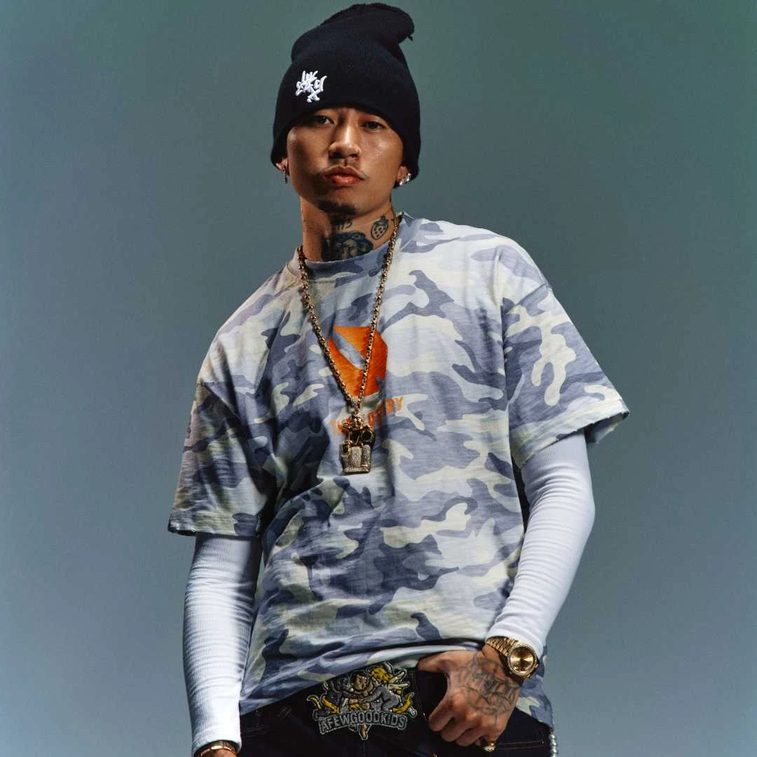 AFGK夏季新款乐透人生迷彩竹节棉短袖t